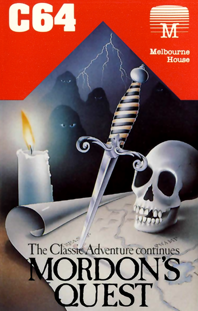 Mordon's Quest box art for Commodore 64